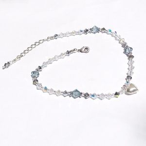 Ankle Bracelet Extreme Sparkle Heart Swarovski Hot